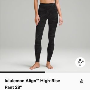 Lululemon Align High Rise Pant Size 28''